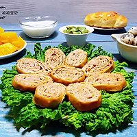 #把金牌大厨带回家#豆皮蒸肉卷的做法图解14
