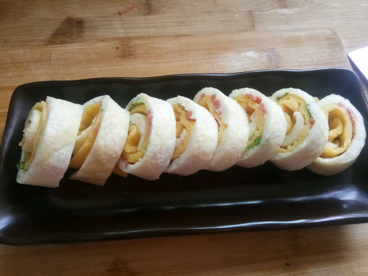 双色蛋饼的做法