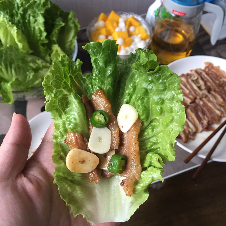 平底锅煎烤五花肉的做法