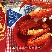 #除夕帝王蟹 年年都有钳#山姆品质智利整只帝王蟹蒜蓉清蒸蟹腿的做法图解4