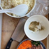 彩虹腊肉糯米团子无添加剂宝宝可食的做法图解10