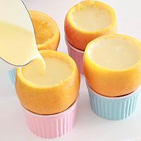 橙子里的炖蛋，帮助宝宝夏天补充满满营养的做法图解6