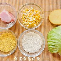 宝宝辅食-土豆二米肉焖饭的做法图解1
