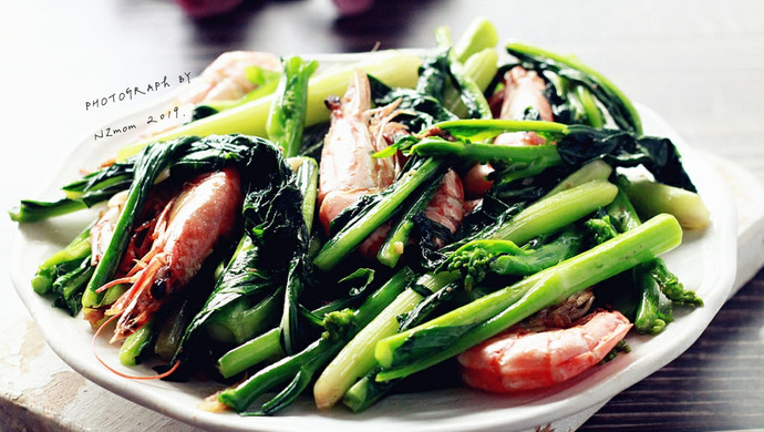 蒜香连州菜心炒虾