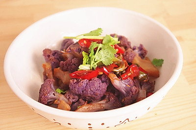紫色的诱惑 干锅紫菜花