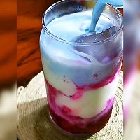 #在夏日饮饮作乐#蝶豆花火龙果酸奶的做法图解10