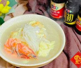 #味达美年味小馆#萝卜鲜虾汤的做法