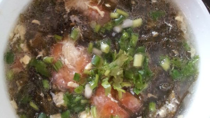 紫菜鸡蛋虾汤