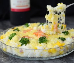 西兰花鲜虾焗饭#美的女王节#的做法