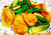 鸡汁杭白菜香菇油面筋的做法