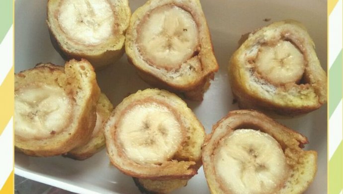 全麦花生酱土司卷