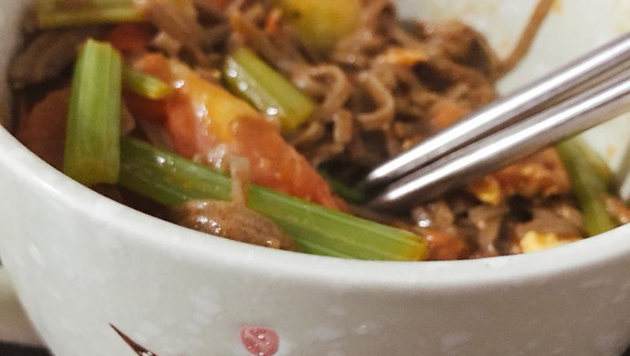 一人食 素炒荞麦面