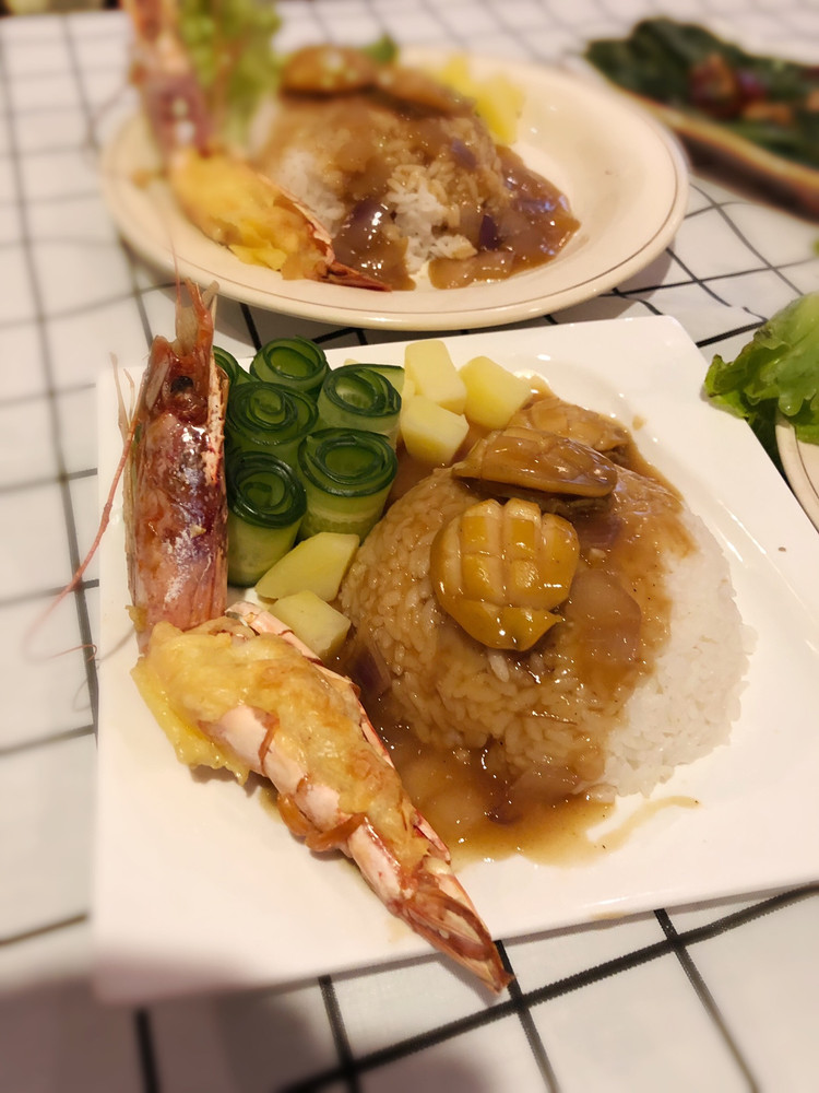 鲍鱼扣饭的做法