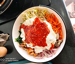 减脂餐：韩式拌糙米饭的做法
