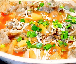 初春暖胃肥牛土豆汤饭的做法