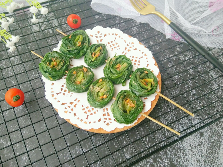 香烤韭菜卷的做法