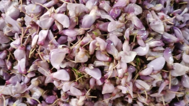 蒸菜  蒸葛花，又名紫藤萝的做法