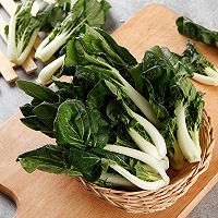 吃点素：奶白菜炒平菇的做法图解1