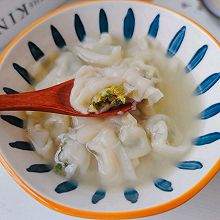 荠菜馄饨，内附皮和馅做法