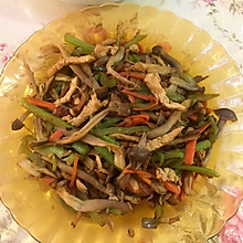 鸡丝炒鹿茸菇