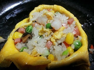心心相印蛋包饭的做法图解6