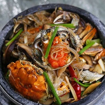 石锅粉丝螃蟹煲