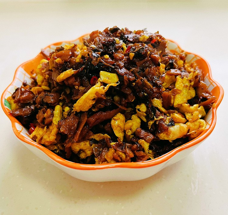 外婆菜炒饭的做法