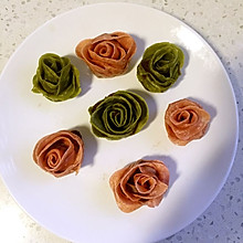 豆沙玫瑰花卷.