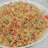 家庭版鸡蛋火腿炒饭的做法图解5