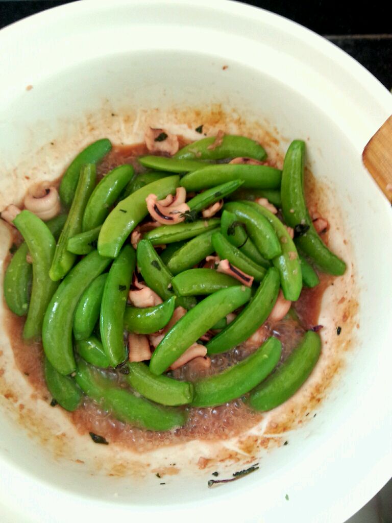 娘惹鸡肉饭+鱿鱼炒甜豆的做法图解5