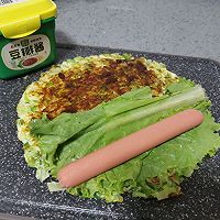 减脂期必吃的低脂饱腹轻食：包心菜鸡蛋火腿卷的做法图解10