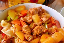 #灿烂的花园 寻味外婆乡#大盘鸡拌面的做法