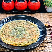 #餐桌上的春日限定#香椿鸡蛋饼也要美丽非凡 素食的做法图解14