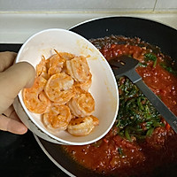 减肥菜谱五西红柿鲜虾菠菜意面的做法图解17