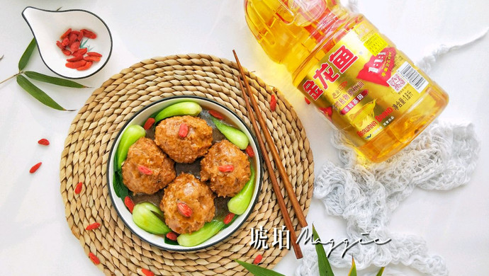 红肉青菜福气配搭-福禄寿禧四喜丸子