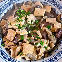 家常鸭血平菇豆腐补血又营养的做法图解5