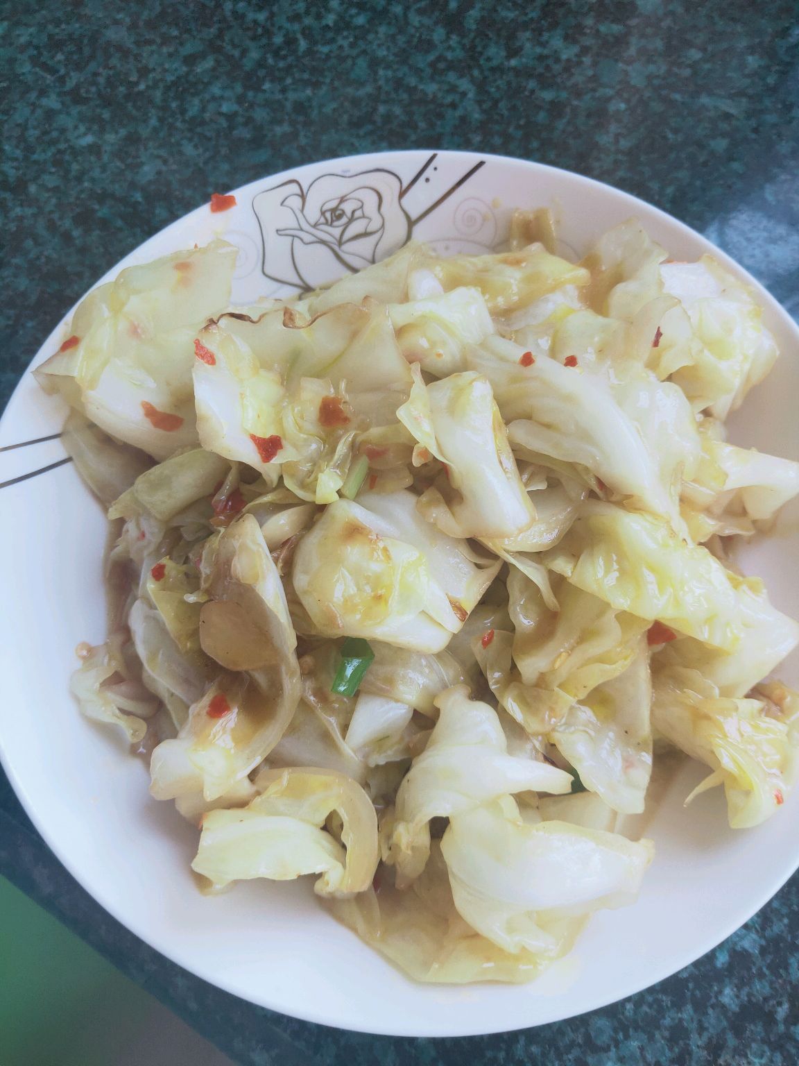 Stir fried cabbage heart with Changchang brand