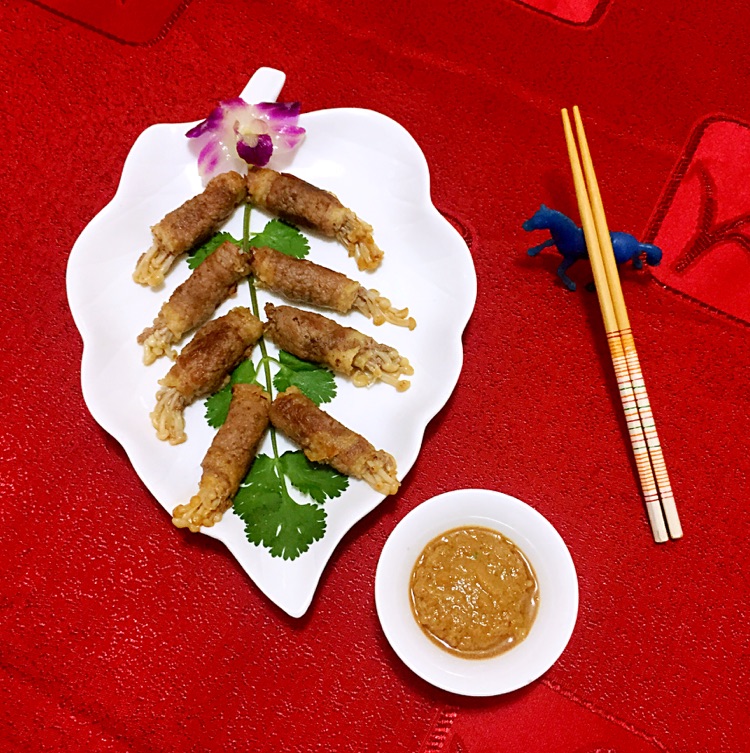肥牛金针菇香香卷的做法图解11