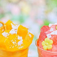 水果冰淇淋升级版 西瓜芒果绵绵冰 #在夏日饮饮作乐#的做法图解10
