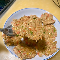 花式鸡胸肉餐——无油低脂鸡肉蔬菜饼的做法图解10