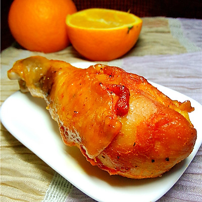 淡淡橙香：果味鸡腿