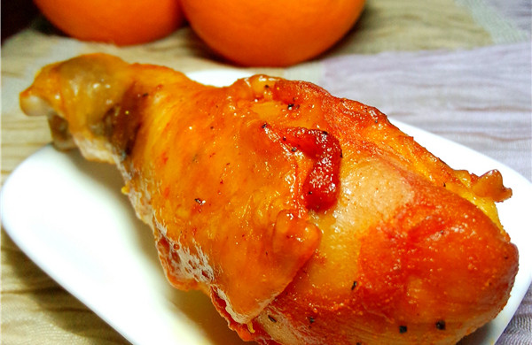 淡淡橙香：果味鸡腿