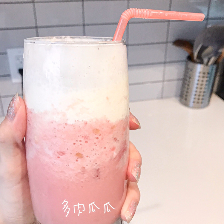 超还原！喜茶多肉瓜瓜同款 西瓜爽爽+奶盖教程的做法