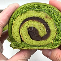 抹茶蛋糕面包卷，茶香云絮裹柔甜，绵密茶香绽舌尖。的做法图解36