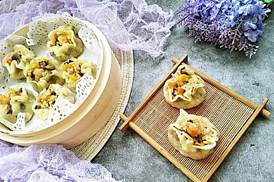 虾仁烧麦——饺子皮版