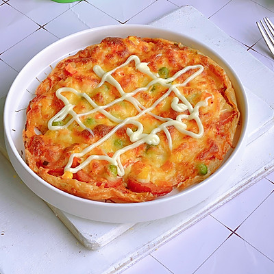 免揉面手抓饼火腿披萨