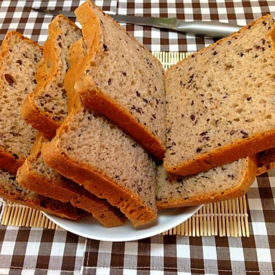养生紫米红糖面包～柔软法式面包机版