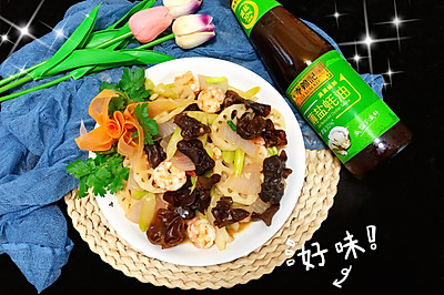 虾仁炒时蔬㊙️
