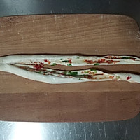 一次发酵❗️做巨好吃的❗️❗️剁椒葱香花卷❗️的做法图解5