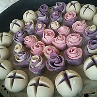 紫薯花样包子火龙果馒头的做法图解9